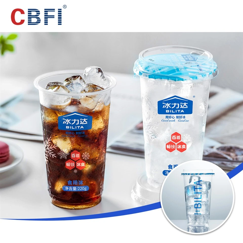 Nhà máy đá ăn được Dây chuyền sản xuất cốc đá tự động CBFI